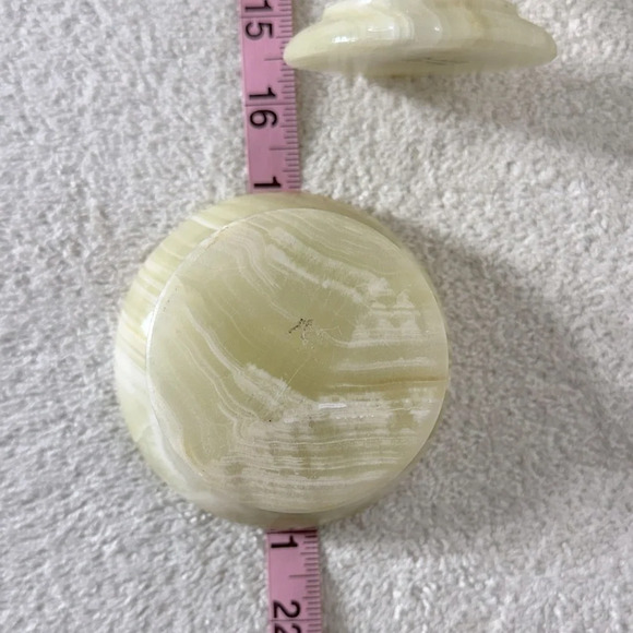 Vintage Yellow Onyx  Candlestick Holders X2 - Picture 16 of 16